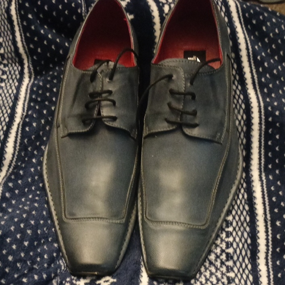 Elegant Navy Leather Oxfords